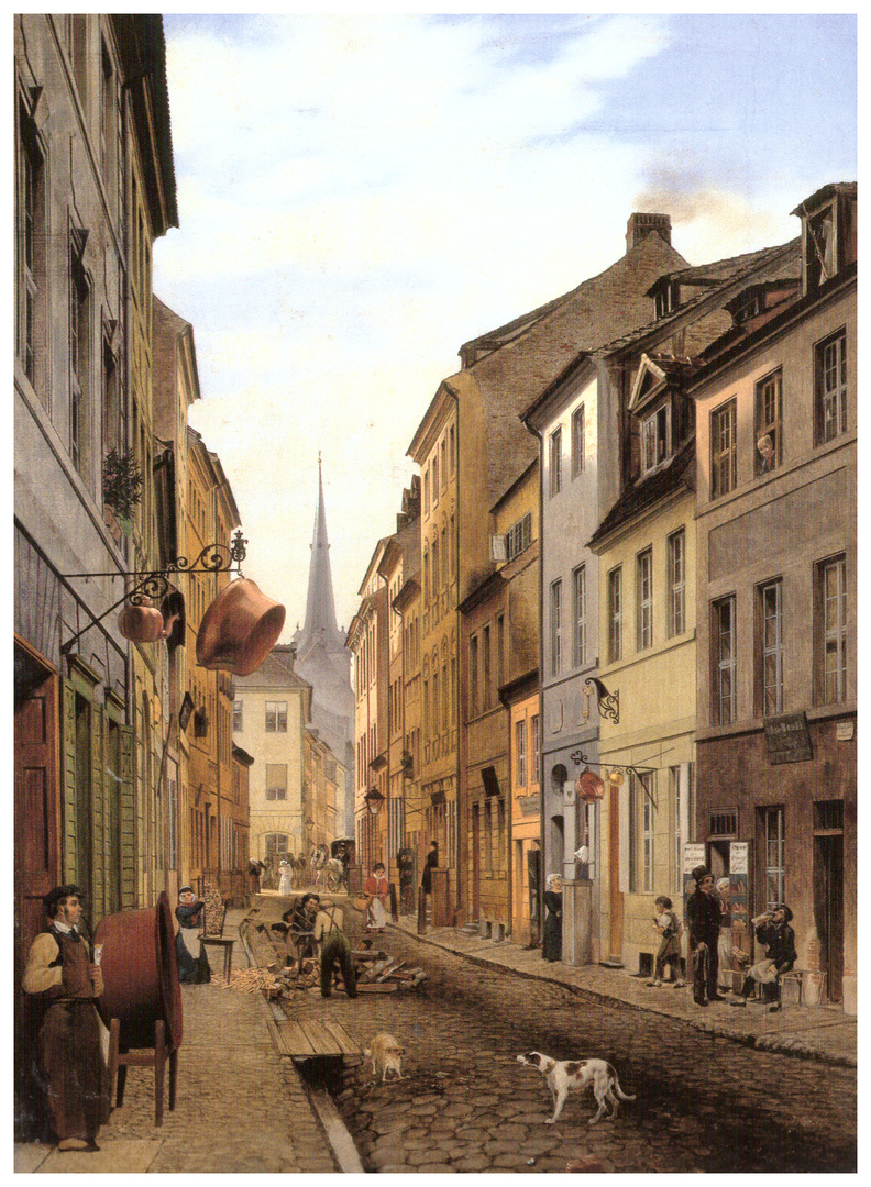 Eduard Gaertner, Parochialstraße ehem. Reetzengasse (eigentlich Kronengasse), 1831