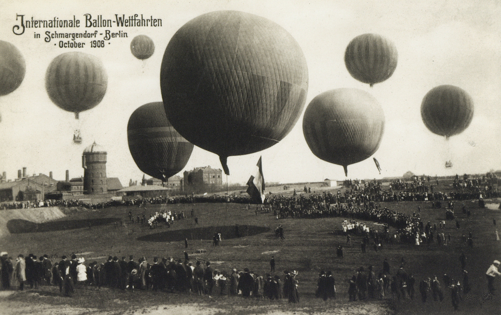 GASAG Gaswerk Schmargendorf, Internationale Ballon-Wettfahrten, 1908