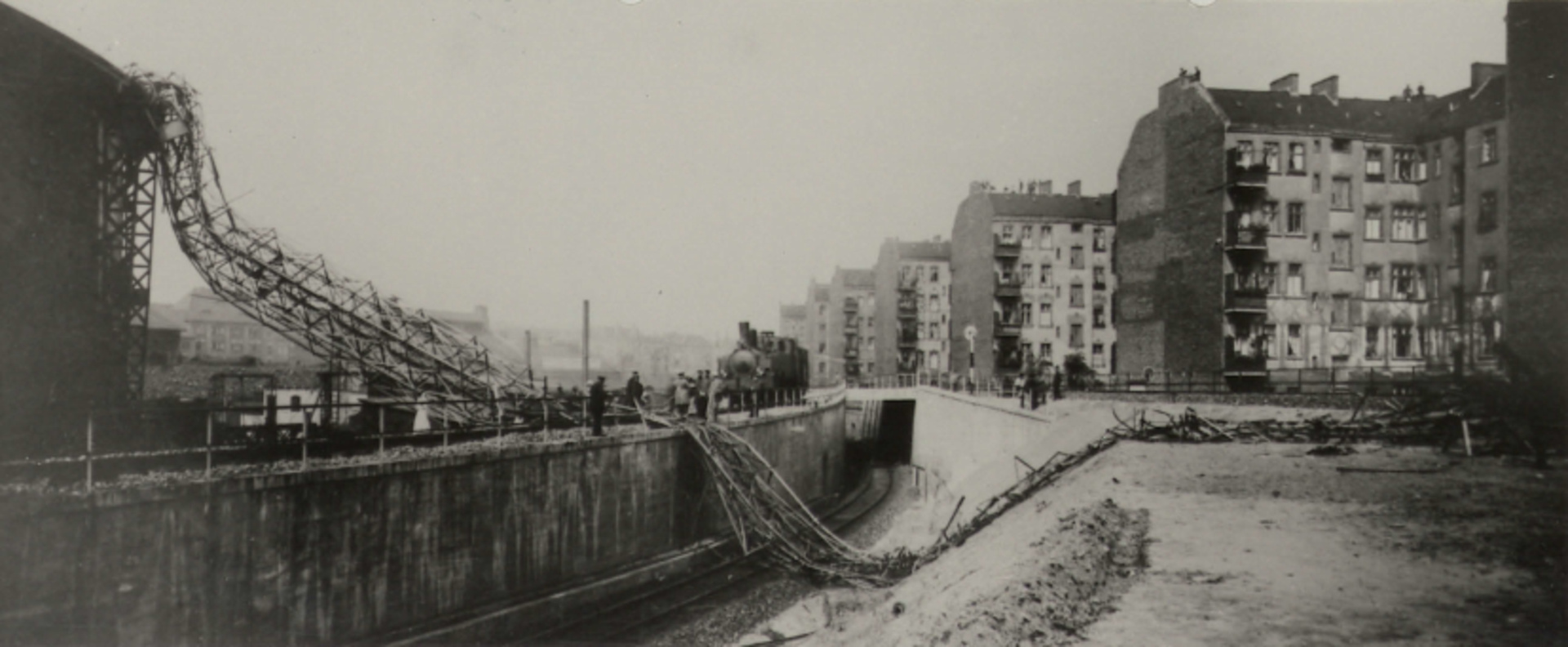 ICGA Gaswerk Schöneberg, Einsturz eines hohen Montagemastes, 1909