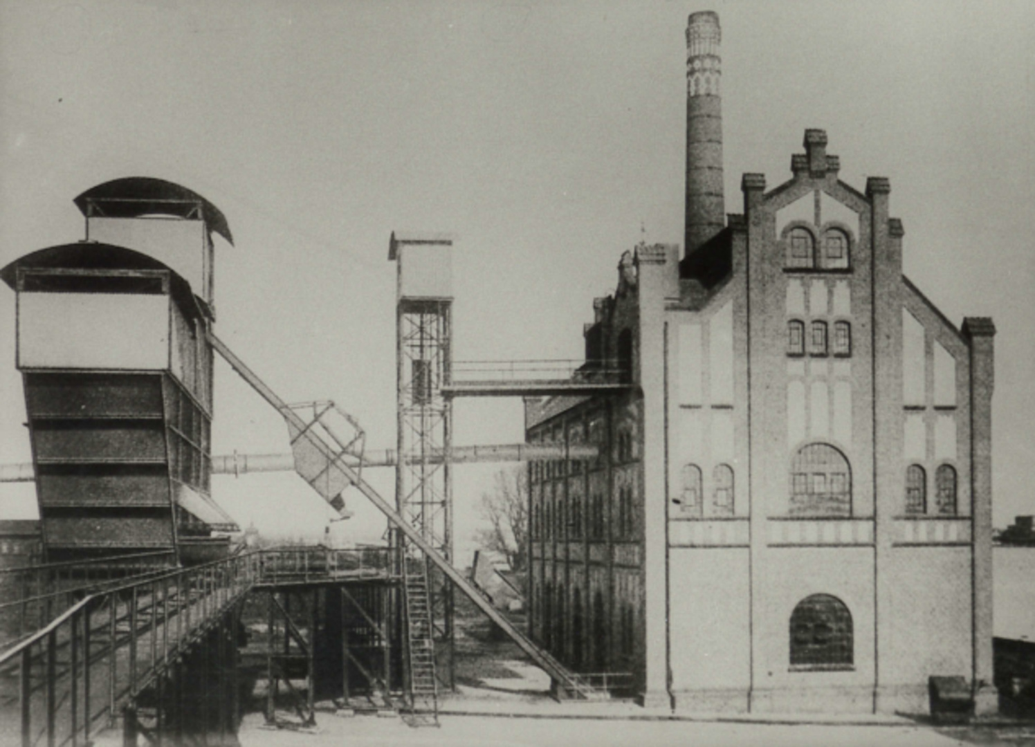 Gemeinde Gaswerk Spandau, Ofenhaus 1 mit Bekohlungsanlage, 1912