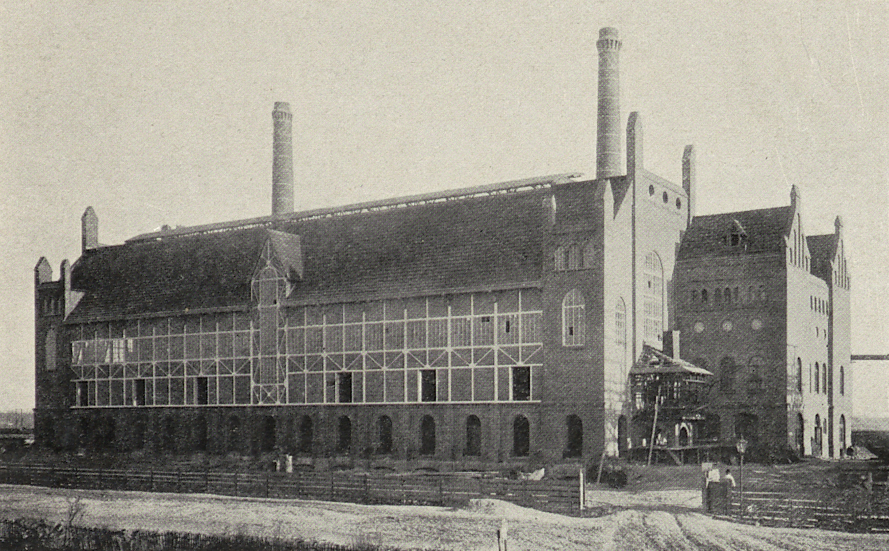 Gemeinde Gaswerk Neukölln, fertiges Ofenhaus, 1905