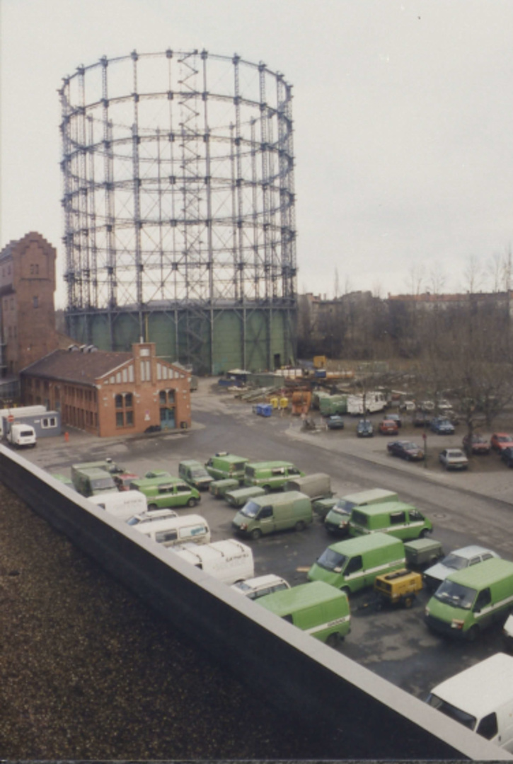 GASAG Betriebsgelände Schöneberg, Blick auf den GASAG Fuhrpark, 1995